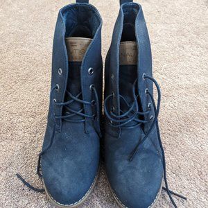 Women's Suede Wedge Booties